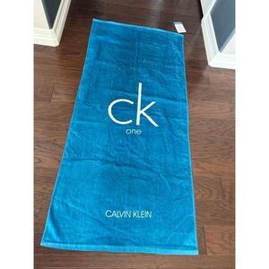 Calvin Klein CK ONE Blue Beach Towel NWT